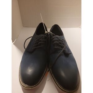 Cole Hann Grand sz 10 blue Genuine leather Suede  white bottom heels comfortable